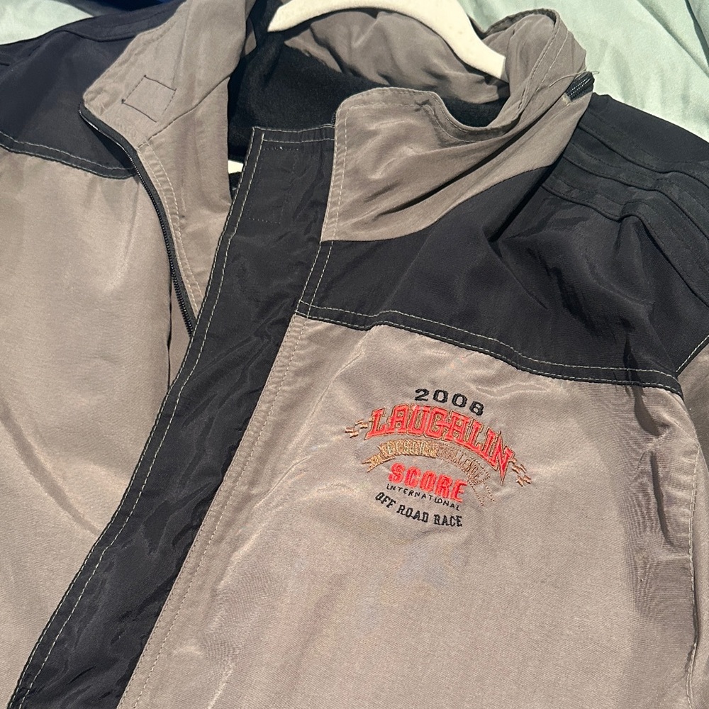Men's Gray and Black Jacket SCORE INTERNATIONAL OFFROAD RACING 2008